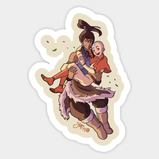 Korra and Aaang Sticker